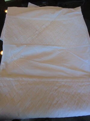 Williams Sonoma blanco tejido percal muestra 46 X 60 edredón producto desarrollo muestra Foto 1 de 3