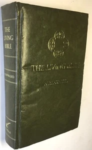 The Living Bible Paraphrased 1972 Tyndale House Padded hc Green 6th Printing - Foto 1 di 12