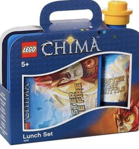 Official LEGO Legends of Chima Blue Lunch box & Drink Bottle Set School Kids - Picture 1 of 5