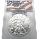 2019 American Silver Eagle ANACS MS70 - AMERICAN FLAG HOLDER