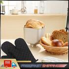 Microwave Silicone Baking Gloves Non-Slip Insulation Cooking Gloves (Black)