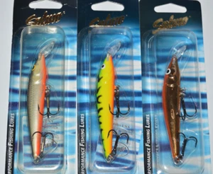 3 lures salmo sting 9f floating lure 3 1/2" 3/8oz dives to 3'-7' assortment - Picture 1 of 4