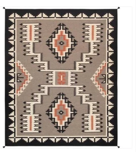 Hand Woven Navajo Wool Rug Native American style Southwest area Rug Size 9x12 - Picture 1 of 1