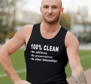 Camiseta sin mangas Narcóticos Anónimos 100% LIMPIA unisex ENVÍO GRATUITO - Imagen 1 de 8