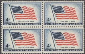 Scott # 1094 - US Block Of 4 - 48 Star U.S. Flag - MNH -1957 - Picture 1 of 1