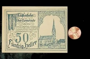 1920 Austria WEISSKIRCHEN 50 Heller billete/dinero de emergencia - Imagen 1 de 2