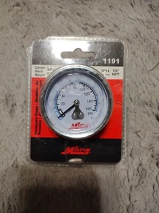Milton 1191 Manometer 1/4 Zoll NPT Mitte Rückseite Befestigung 0-160 PSI - Bild 1 von 2