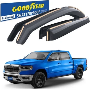 Parasoles de lluvia protectores de viento para Dodge RAM 1500 2019-2025 doble cabina - Imagen 1 de 7