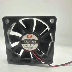1 PCS SUPERRED Fan CHB6024CS DC24V 0.12A 6015 60*15MM 2 wire cooling fan - Picture 1 of 3
