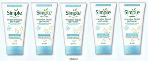 Simple Water Boost Micellar Facial Gel Wash x 5 - Picture 1 of 6