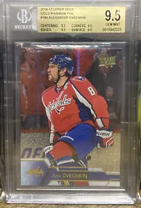 BGS 9.5 🔥2016-17 Upper Deck Alexander Ovechkin Speckled Gold Rainbow Foil #184 - Picture 1 of 3