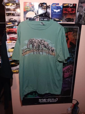 Camisa De Colección Delta Habitat Estampado Elefante Talla Grande Hecha en EE. UU. Foto 1 de 4