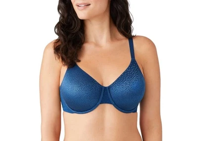 Sujetador Wacoal 855303 Back Appeal con aros espalda suavizante AZUL TITANIO talla 42DD Foto 1 de 3