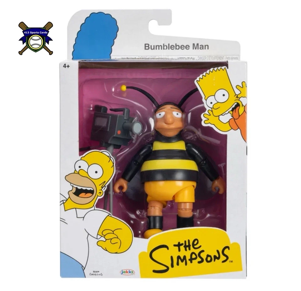 辛普森一家大黄蜂人 5 英寸可动人偶(波 4)Jakks Pacific 全新 — 第 1/1 张图片