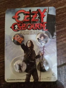 OZZY OSBOURNE SCREAM 4 Button Pin Set New - Picture 1 of 4