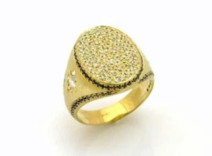Solid 18k Gold Plated Ring 925 Sterling Silver Women's Ring,Fashion Ring RSG212 - Picture 1 of 5