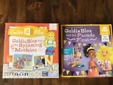 2 Goldie Blox Kits : Spinning Machine & Parade Float / Read & Build Engineering