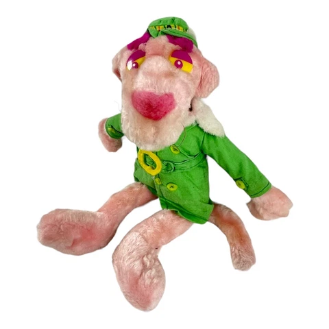 Pink Panther Green Trench Coat 19" Plush Stuffed Doll 1999 United Artist RARE Cover