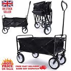 Wagon Cart Trolley Folding Multi Purpose Festival Garden Big Wheels Holds 80kg