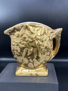 1957 McCOY 24k GOLD SUNBURST MINIATURE CREAM CREAMER PITCHER - Picture 1 of 6