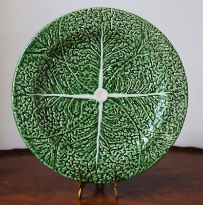 Bordallo Pinheiro Plate Large 31cm Caldas Da Rainha Portugal Green Bordalo - Image 1 of 2