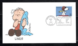 2001 Sc #3507 34c Snoopy with Schultz Charlie Brown on Fleetwood Cachet - Picture 1 of 2