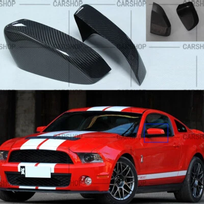 Tapas de fibra de carbono para espejos retrovisores laterales para Ford Mustang GT cupé 2008-2012 Foto 1 de 4