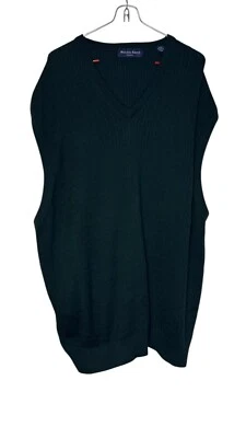 Chaleco Suéter Para Hombre Austin Reed Sin Mangas Cuello en V Preppy Tejido Verde Oscuro Talla XXL Foto 1 de 4