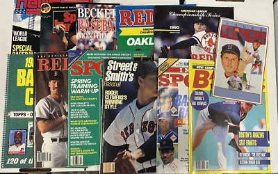 Lot of 12: Roger Clemens Boston Red Sox Magazines, Programs, Beckett, SI, Card.. - Image 1 of 4