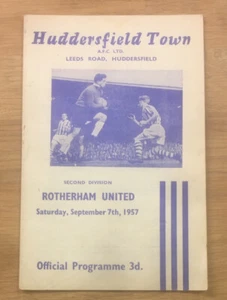 Huddersfield Town v Rotherham United Division 2 1957-58 Free Postage - Picture 1 of 2