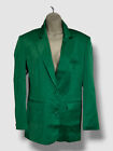 $428 Ronny Kobo Women's Green Alex Charmeuse Blazer Jacket Coat Size S