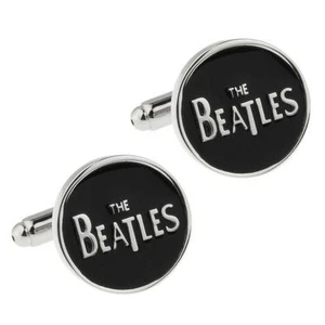 BEATLES GEMELLI musica rock classica rotonda NUOVI con BORSA REGALO festa del papà sposo - Foto 1 di 4