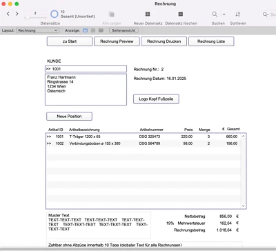Programma Fatturazione Fattura Software No Excel anche §19 Piccole Imprese Mac Win - Immagine 1 di 4