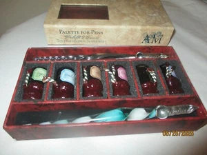 Authentic Models Palette for Pens Glass Writing Pens & Inks Set NEW Calligraphy - Picture 1 of 4