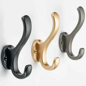 Wall mounted Hooks Clothes Hanger Home Storage Hanger Wall Hooks for Key Hat 2pc - Picture 1 of 20