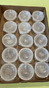Wholesale Bulk Lot 5 Pack of Small Selenite Crystal Round Charging Bowl dishes - Picture 1 of 10
