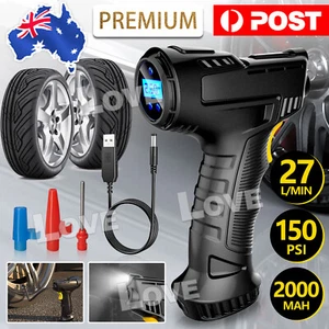 Automatic Cordless Car Tyre Inflator Handheld LCD Digital Air Compressor Pump - Picture 1 of 12