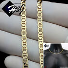 18"MEN WOMEN 18K Gold Filled 4mm Gold Puffed Mariner Link Chain Necklace*GFN2
