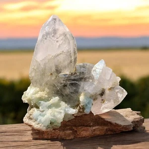Skyblue Aquamarine with Rutile V Shape quartz - Bild 1 von 15