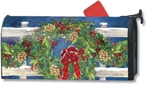 Cubierta de buzón magnética MailWraps™ corona de invierno MailWrap 01433 nueva en paquete - Imagen 1 de 1