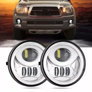 AUXBEAM Pair Chrome LED Fog Light Lamps For Toyota Tacoma 2005 2006-2010 2011 - Foto 1 di 12