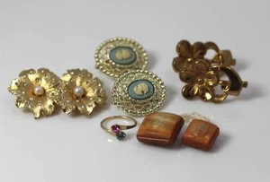 Konvolut Vintage Ohrringe, Knöpfe & Ring Sarah Cov + - 757 - Bild 1 von 1