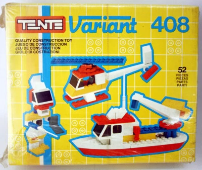 DE COLECCIÓN AÑOS 80 TENTE VARIANTE 408 ROBOT HELICÓPTERO BARCO CONSTRUCCIÓN LADRILLOS EXIN ¡NUEVO! Foto 1 de 4