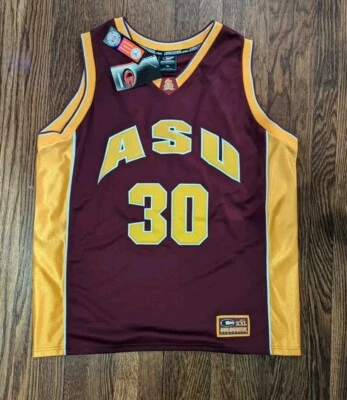 Camiseta deportiva vintage auténtica de baloncesto de la Universidad Estatal de Arizona #30 nueva con etiquetas - talla XL Foto 1 de 4