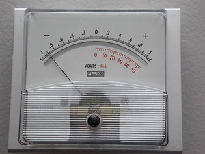 FLUKE 419-6412 VOLT - MA -1 - 0 - +1 VOLTS 0 - 50 MA PANEL METER - Picture 1 of 3