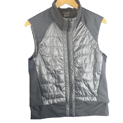 Colete feminino artesanal com zíper completo preto médio golfe desgaste ativo peso leve - Imagem 1 de 4