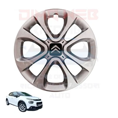 MOPAR COPPA RUOTA COPRICERCHIO PER CITROEN III C3 DAL 2016 15" BORCHIA R15 PLATTO
