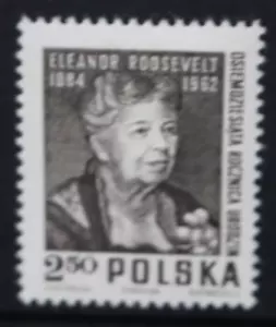 POLAND 1964 Eleanor Roosevelt 80th Birth Anniversary. Set of 1. MNH. SG1522. - Picture 1 of 1