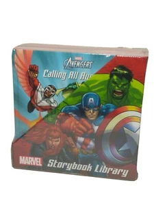 MARVEL Storybook Library Avengers 6 Books, Spider-Man Keychain, Poster, Stickers - Picture 1 of 5