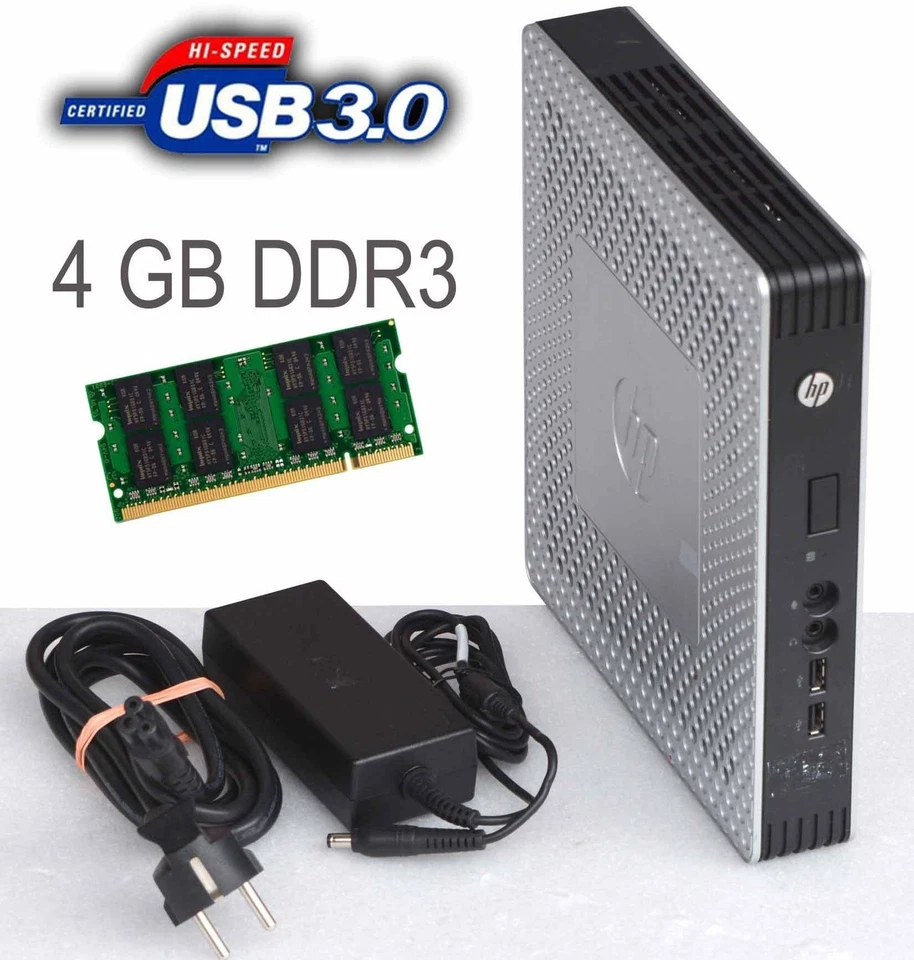 Mini PC HP T610 TPC-W006-TC 4GB DDR3 RAM USB 3.0 696455-001 160GB Hard Drive T63 - Image 1 of 1
